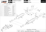 Dual Exhaust System With Sound Certification Suono Steel Black Carbon - Mivv Compatible With Yamaha Yzf 1000 R1 (2009-2014)