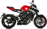 Tubo De Escape Con Homologación Acústica Speed Edge Acero Negro Carbono - Mivv Compatible Con Mv Agusta Brutale 800 Rr (2017-2024)
