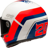 Full-Face Motorcycle Helmet Hjc V10 Advanced Fiberglass Composite Mc21 Fq20 Retro Size 10 Xl
