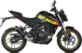 Sistema De Escape Completo Con Catalizador Y Homologación Acústica Gp Acero Negro Carbono - Mivv Compatible Con Voge Brivido 125R (2023-2024)
