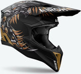 Off-Road Motorcycle Helmet Airoh Wraaap - Wrac35 Thermoplastic Hrt Matte Cyborg Size Xs