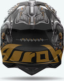 Casco Off-Road Para Moto Airoh Wraaap - Wrac35 Thermoplastic Hrt Mate Cyborg Talla Xxl
