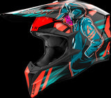 Casco Off-Road Para Moto Airoh Wraaap - Wrc32 Thermoplastic Hrt Naranja Gloss Cyber Talla Xxs