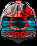Off-Road Motorcycle Helmet Airoh Wraaap - Wrc32 Thermoplastic Hrt Gloss Orange Cyber Size L