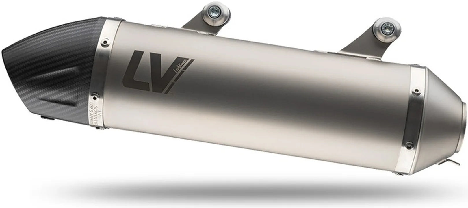 Tubo De Escape Sin Homologación Acústica Lv-X Evo Acero Fondo Carbono - Leovince Compatible Con Kawasaki Klr 650 (1997-2022)