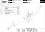 Tubo De Escape Con Homologación Acústica Oval Carbono - Mivv Compatible Con Yamaha Yzf 1000 R1 (1998-2001)