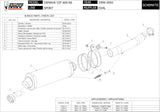 Exhaust Tip With Noise Certification Oval Carbon - Mivv Compatible With Yamaha Yzf 600 R6 (1999-2002)