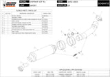 Tubo De Escape Con Homologación Acústica Gp Acero Negro - Mivv Compatible Con Yamaha Yzf 1000 R1 (2002-2003)