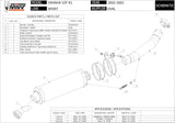 Tubo De Escape Con Homologación Acústica Oval Carbono - Mivv Compatible Con Yamaha Yzf 1000 R1 (2002-2003)