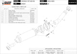Tubo De Escape Con Homologación Acústica Gp Acero Negro - Mivv Compatible Con Yamaha Yzf 600 R6 (2003-2005)