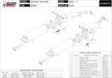 Dual Catalytic Exhaust Tips With Sound Certification Oval Carbon - Mivv Compatible With Yamaha Tdm 900 (2002-2014)