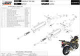 Dual Catalytic Exhaust Tips With Sound Certification Suono Steel Black Carbon - Mivv Compatible With Yamaha Tdm 900 (2002-2014)