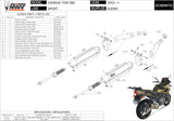 Escape Doble Sin Catalizador Con Homologación Acústica Suono Acero Negro Carbono - Mivv Compatible Con Yamaha Tdm 900 (2002-2014)