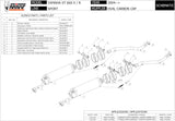 Dual Non-Catalytic Exhaust System With Sound Certification Oval Stainless Steel - Mivv Compatible With Yamaha Xt 660 R (2004-2016)