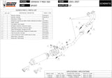 Sistema De Escape Completo Sin Catalizador Y Con Homologación Acústica Gp Acero Negro - Mivv Compatible Con Yamaha T-Max 500 (2001-2007)
