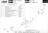 Sistema De Escape Completo Sin Catalizador Y Con Homologación Acústica Oval Acero - Mivv Compatible Con Yamaha T-Max 500 (2001-2007)
