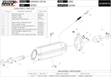 Tubo De Escape Con Homologación Acústica Suono Acero Negro Carbono - Mivv Compatible Con Yamaha Yzf 600 R6 (2006-2016)