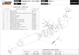 Non-Catalytic Exhaust Tip With Sound Certification Gp Steel Black - Mivv Compatible With Yamaha Fz-1 Fazer (2006-2016)