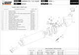 Catalytic Exhaust Tip With Sound Certification Oval Carbon - Mivv Compatible With Yamaha Fz-1 Fazer (2006-2016)