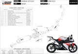 Sistema De Escape Completo Con Catalizador Y Homologación Acústica Gp Carbono - Mivv Compatible Con Yamaha Yzf-R 125 (2008-2013)
