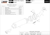 Tubo De Escape Con Homologación Acústica Gp Acero Negro - Mivv Compatible Con Yamaha Fz-8 (2010-2016)