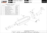 Exhaust Tip With Noise Certification Suono Steel Black Carbon - Mivv Compatible With Yamaha Fazer 8 (2010-2016)
