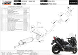 Complete Non-Catalytic Exhaust System With Sound Certification Speed Edge Steel Black Carbon - Mivv Compatible With Yamaha T-Max 500 (2008-2011)