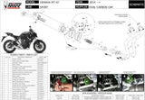 Complete Non-Catalytic Exhaust System With Sound Certification Oval Carbon Carbon - Mivv Compatible With Yamaha Mt-07 (2014-2024)