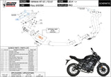 Sistema De Escape Completo Sin Catalizador Y Sin Homologación Acústica Mk3 Carbono - Mivv Compatible Con Yamaha Mt-07 (2014-2024)