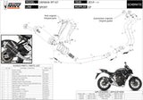 Complete Non-Catalytic Exhaust System With Sound Certification Gp Carbon - Mivv Compatible With Yamaha Mt-07 (2014-2024)