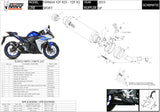 Exhaust Tip With Noise Certification Gp Steel Black - Mivv Compatible With Yamaha Yzf-R3 (2015-2024)