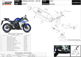 Exhaust Tip With Noise Certification Suono Steel Black Carbon - Mivv Compatible With Yamaha Yzf-R25 (2015-2022)