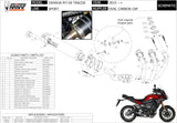 Complete Catalytic Exhaust System With Sound Certification Oval Titanium Carbon - Mivv Compatible With Yamaha Tracer 900 (2013-2020)