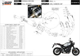 Sistema De Escape Completo Sin Catalizador Y Con Homologación Acústica Oval Titano Carbono - Mivv Compatible Con Yamaha Xsr 900 (2016-2020)