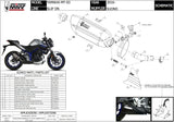 Exhaust Tip With Noise Certification Suono Steel Black Carbon - Mivv Compatible With Yamaha Mt-03 (2016-2024)