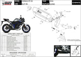 Tubo De Escape Con Homologación Acústica Suono Acero Negro Carbono - Mivv Compatible Con Yamaha Mt-03 (2016-2024)