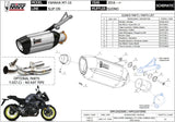 Tubo De Escape Con Homologación Acústica Suono Acero Negro Carbono - Mivv Compatible Con Yamaha Mt-10 (2016-2022)