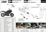 Sistema De Escape Completo Con Catalizador Y Homologación Acústica Oval Titano Carbono - Mivv Compatible Con Yamaha Tracer 700 (2016-2024)