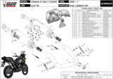 Escape Doble Sin Catalizador Con Homologación Acústica Oval Titano Carbono - Mivv Compatible Con Yamaha Xt 660 Z (2008-2016)