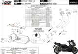 Sistema De Escape Completo Sin Catalizador Y Con Homologación Acústica Speed Edge Acero Negro Carbono - Mivv Compatible Con Yamaha T-Max 530 (2017-2019)
