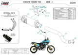 Tubo De Escape Con Homologación Acústica Dakar Acero Negro - Mivv Compatible Con Yamaha Ténéré 700 (2019-2024)