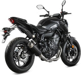 Sistema De Escape Completo Con Catalizador Y Homologación Acústica Gppro Acero Negro - Mivv Compatible Con Yamaha Fz-07 (2021-2024)