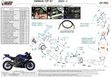 Tubo De Escape Sin Catalizador Y Sin Homologación Acústica Gppro Carbono - Mivv Compatible Con Yamaha Yzf R7 (2022-2024)