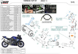 Tubo De Escape Con Catalizador Y Homologación Acústica Sr-1 Titano - Mivv Compatible Con Yamaha Yzf R7 (2022-2024)