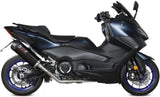 Sistema De Escape Completo Sin Catalizador Y Con Homologación Acústica Oval Acero Negro - Mivv Compatible Con Yamaha T-Max 560 (2022-2024)