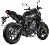Sistema De Escape Completo Con Catalizador Y Homologación Acústica Delta Race Acero Negro Carbono - Mivv Compatible Con Yamaha Mt-07 (2021-2024)