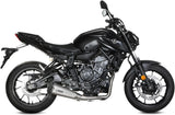 Sistema De Escape Completo Con Catalizador Y Homologación Acústica Delta Race Acero Carbono - Mivv Compatible Con Yamaha Fz-07 (2021-2024)