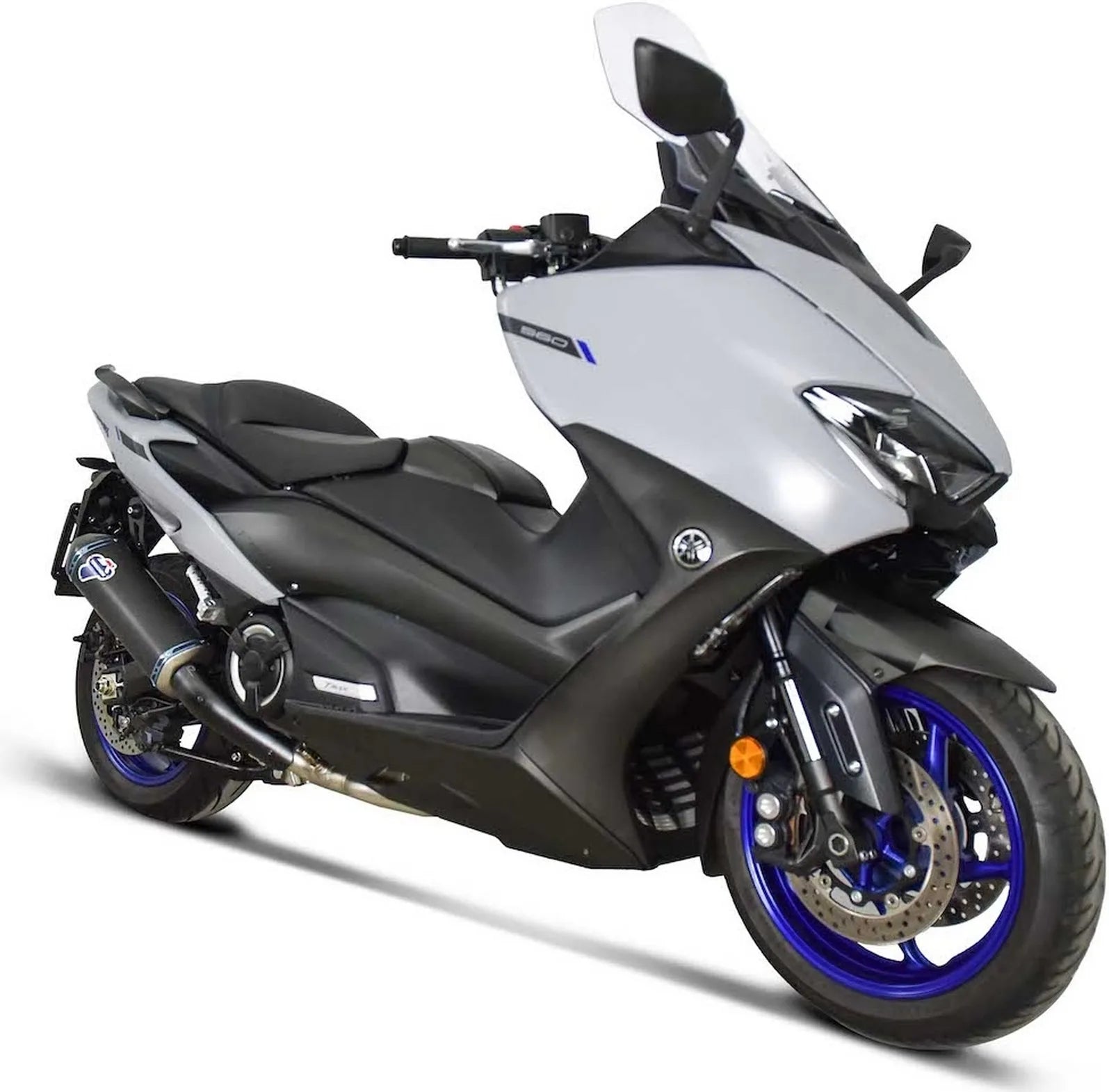 Sistema De Escape Completo Sin Homologación Acústica Titano Negro Copa Carbono - Termignoni Compatible Con Yamaha Xp 560 T-Max (2020)