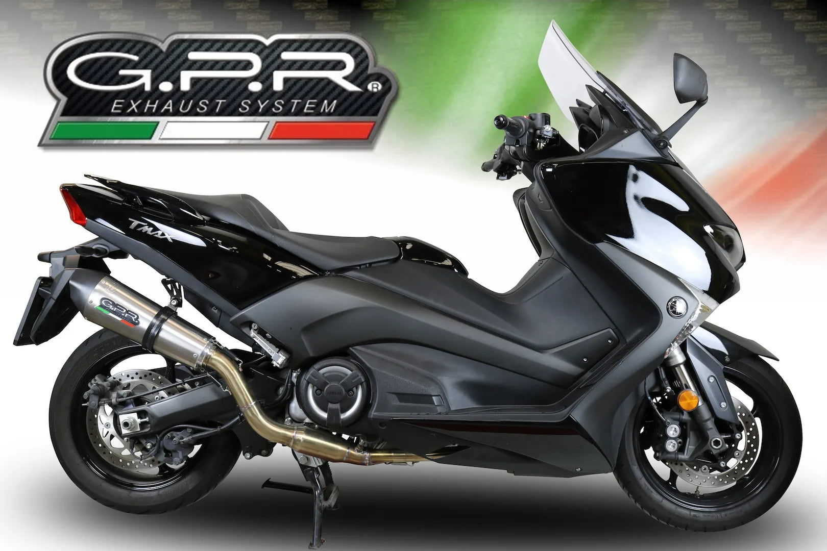 Sistema De Escape Completo Con Catalizador Y Homologación Acústica Gpe Anniversary Titano - Gpr Compatible Con Yamaha T-Max 530 (2012-2016)