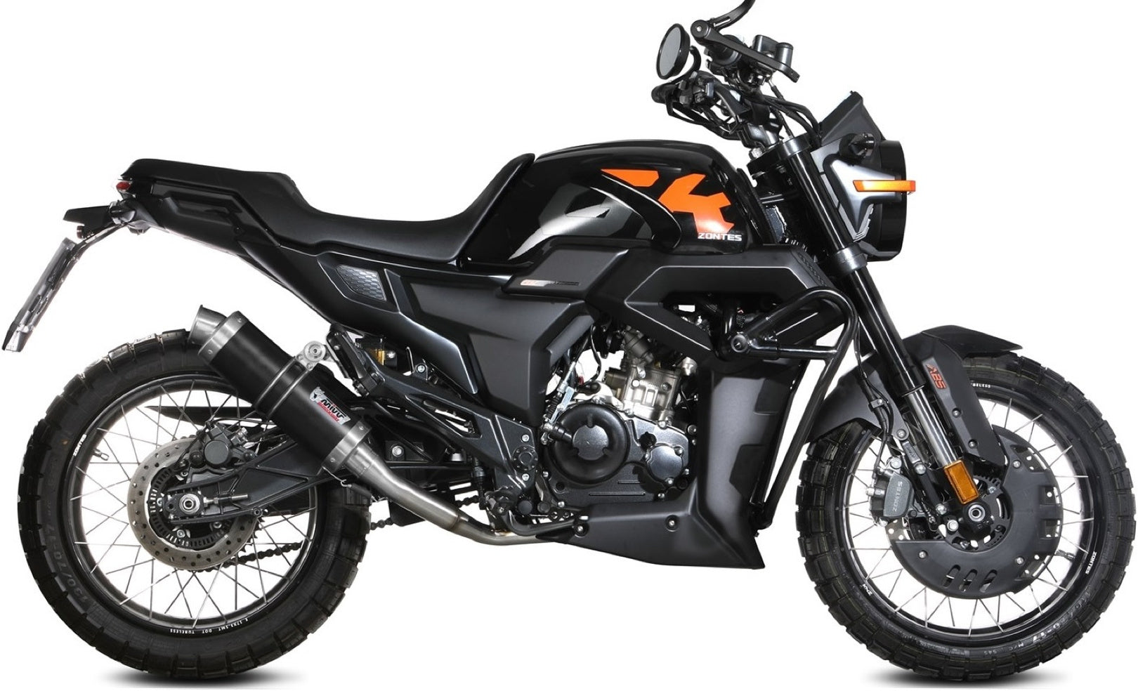 Complete Non-Catalytic Exhaust System With Sound Certification Gp Steel Black - Mivv Compatible With Zontes Zt 125 Gk (2021-2024)